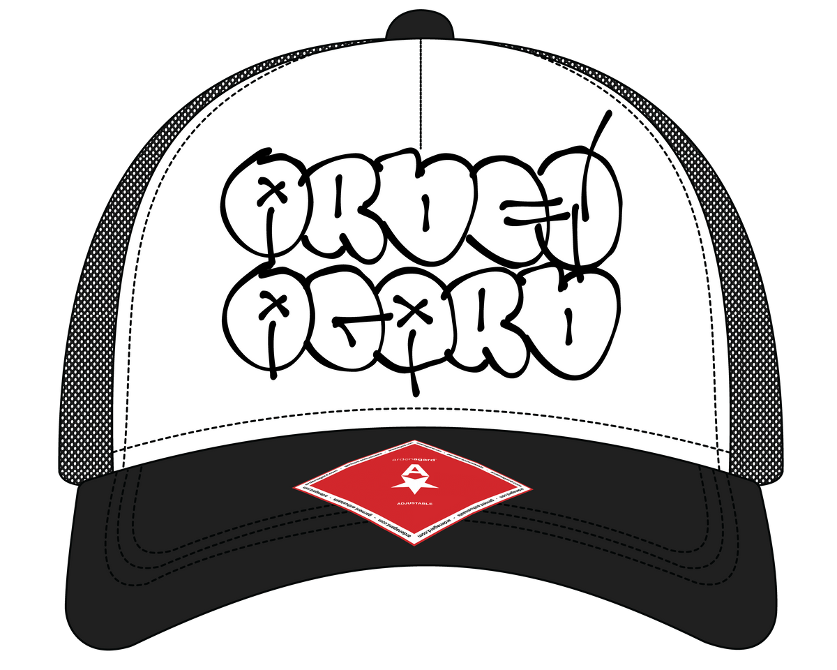 bubble graffiti trucker hat