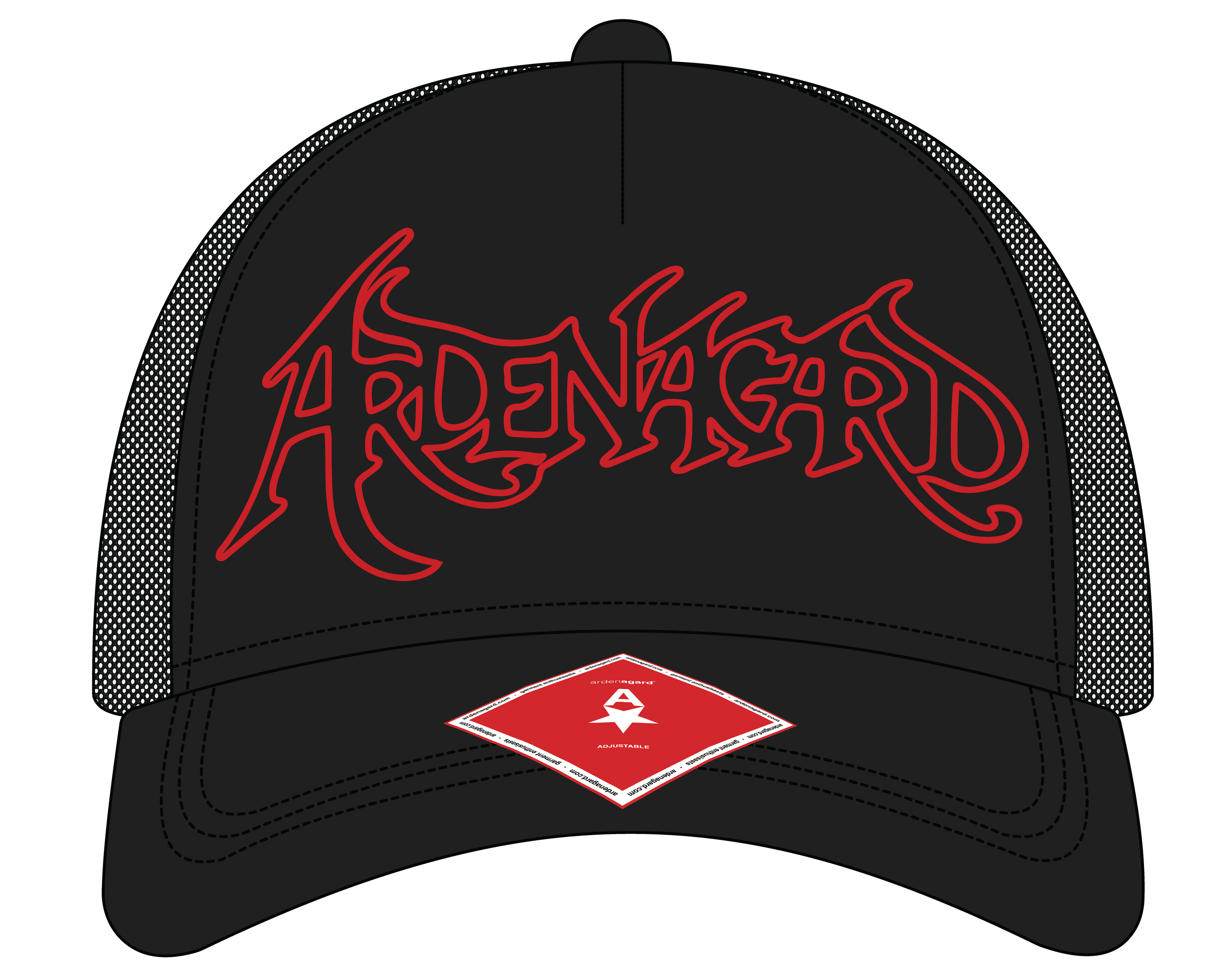 gothic arden agard trucker hat