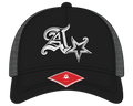 gothic a-star trucker hat